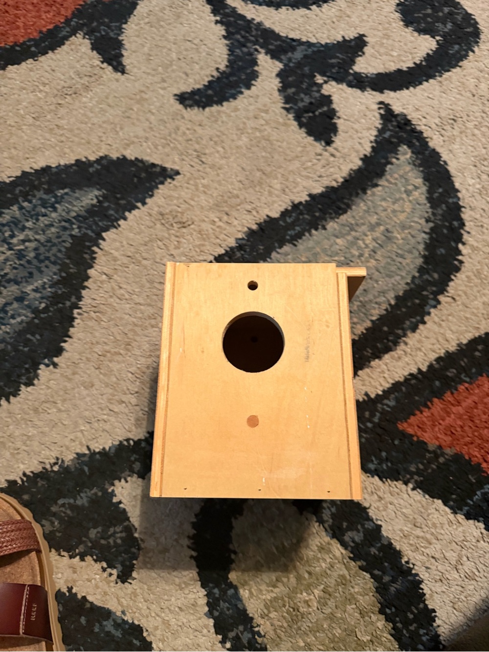 Wooden Bird Nesting Box - Natural Finish